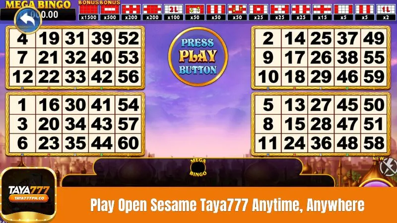Play Open Sesame Taya777 Anytime, Anywhere