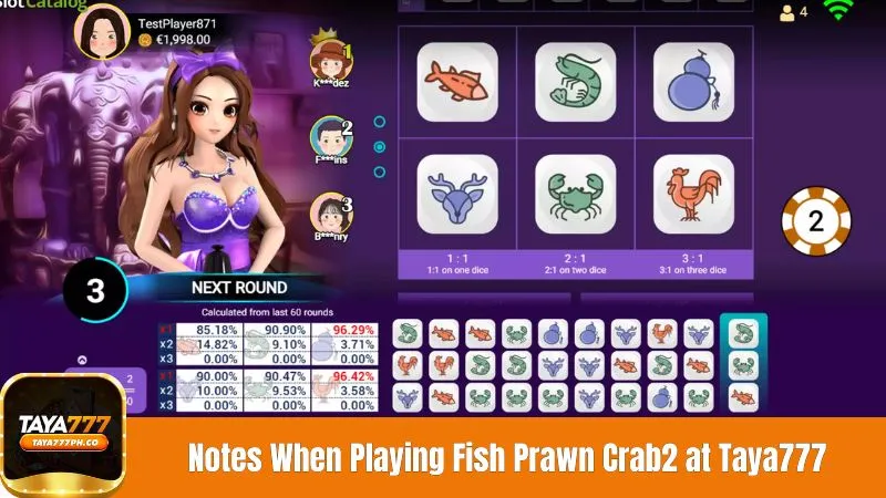 Important Notes When Playing Fish Prawn Crab2 at Taya777