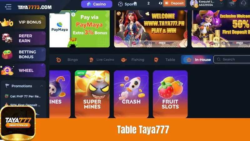 Table Taya777